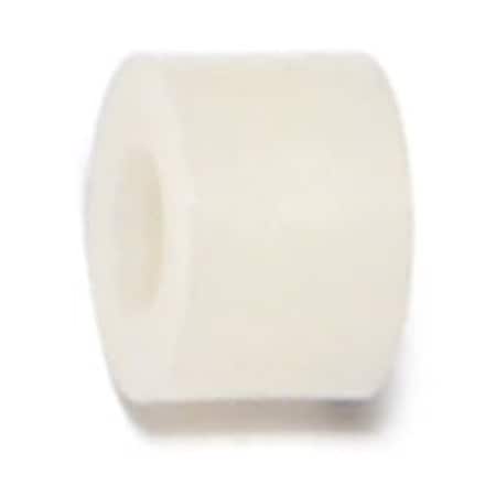 Round Spacer, #10 Screw Size, Nylon, 1/4 In Overall Lg